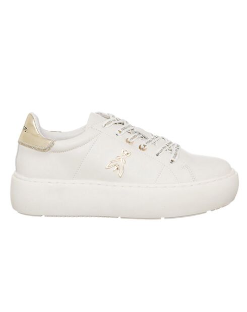 Sneakers en Cuir Off blanc cassé