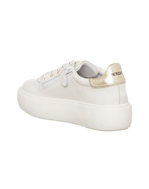 Sneakers en Cuir Off blanc cassé
