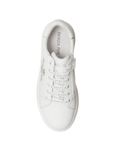 Sneakers en Cuir Esas blanc/argenté