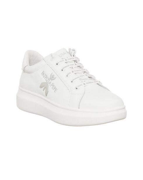 Sneakers en Cuir Esas blanc/argenté