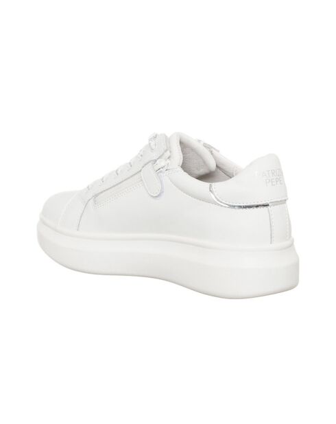 Sneakers en Cuir Esas blanc/argenté
