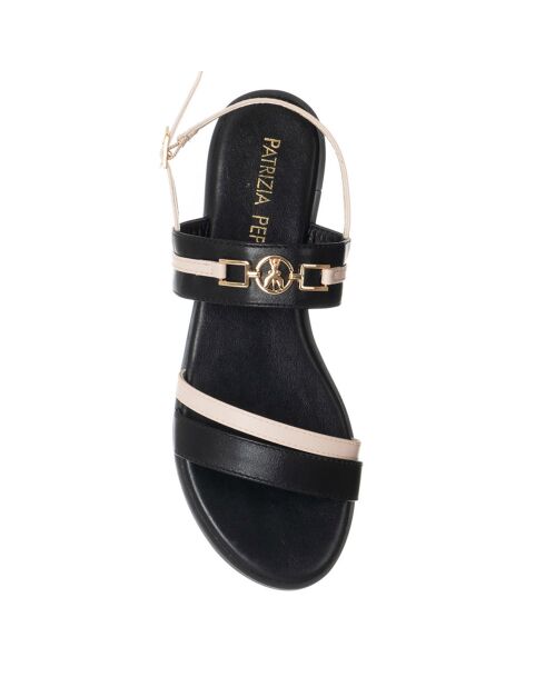 Zwart/beige sandalen van Nolo