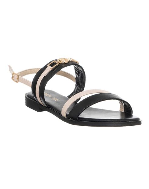 Zwart/beige sandalen van Nolo