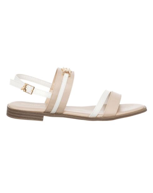 Cilia beige/weiße Sandalen