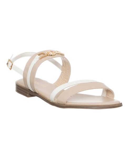 Cilia beige/weiße Sandalen