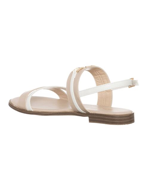 Cilia beige/weiße Sandalen