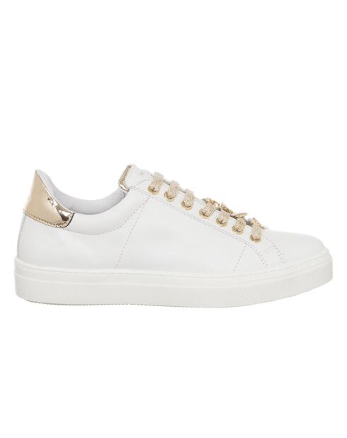 Sneakers en Cuir Voda blanc/doré