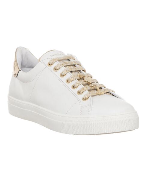 Sneakers en Cuir Voda blanc/doré