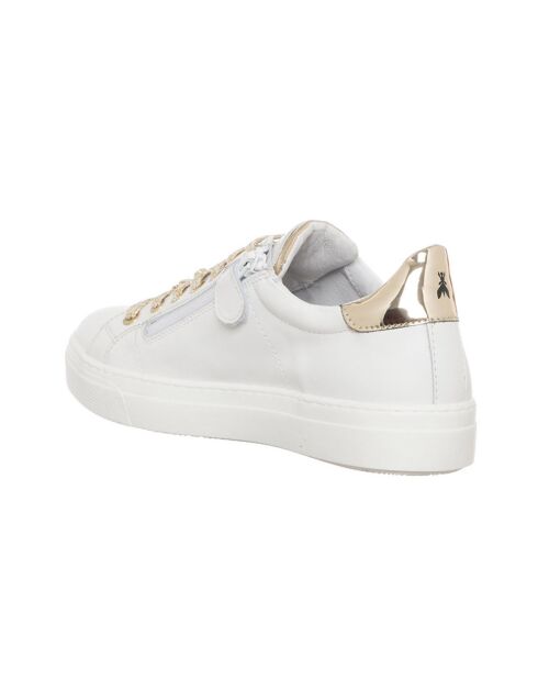 Sneakers en Cuir Voda blanc/doré