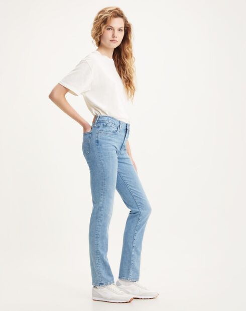 Jean 724 High Rise Slim taille haute bleu
