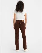 Pantalon en Velours côtelé 724 High Rise  marron