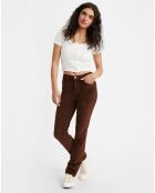 Pantalon en Velours côtelé 724 High Rise  marron