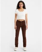 Pantalon en Velours côtelé 724 High Rise  marron