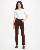 Pantalon en Velours côtelé 724 High Rise  marron