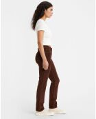 Pantalon en Velours côtelé 724 High Rise  marron