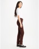 Pantalon en Velours côtelé 724 High Rise  marron