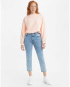 Jean 501 Crop taille haute bleu