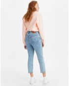 Jean 501 Crop taille haute bleu