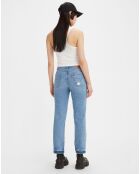 Jean 501 Crop coupe droite bleu