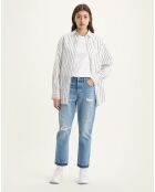 Jean 501 Crop coupe droite bleu