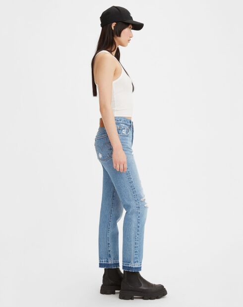 Jean 501 Crop coupe droite bleu