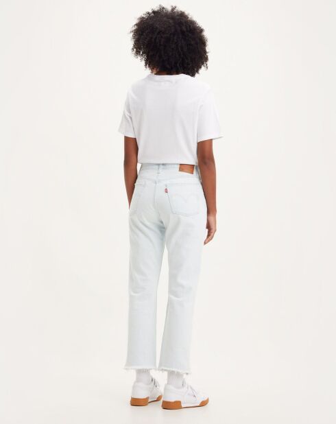 Jean 501 Crop taille haute bleu clair