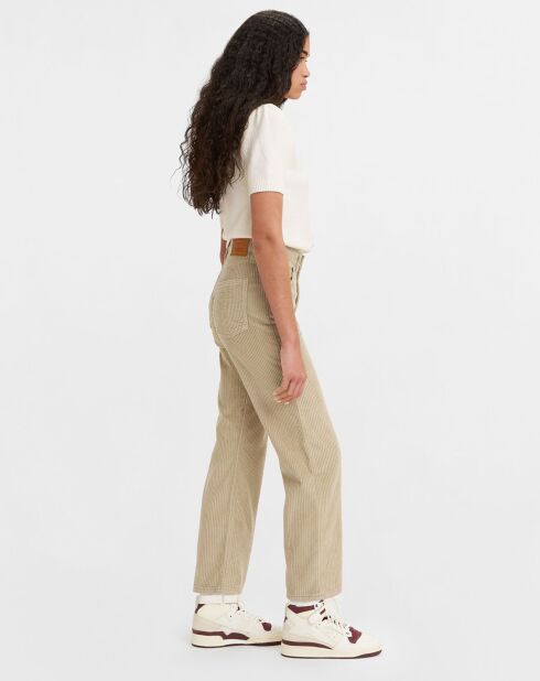 Pantalon ample en Velours côtelé Ribcage beige
