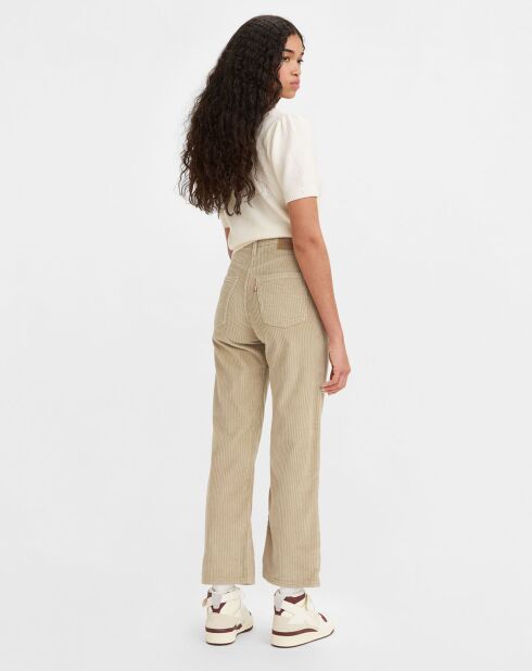 Pantalon ample en Velours côtelé Ribcage beige
