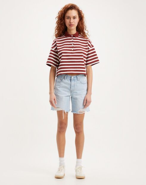 Short 501 90'S usé bleu clair
