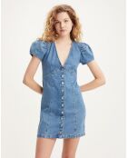 Robe en jean courte Erin 90's bleue