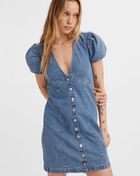 Robe en jean courte Erin 90's bleue