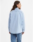 Chemise en jean Dorsey Xl oversize Western bleu clair