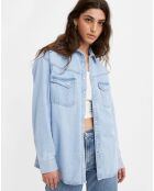 Chemise en jean Dorsey Xl oversize Western bleu clair