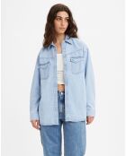 Chemise en jean Dorsey Xl oversize Western bleu clair