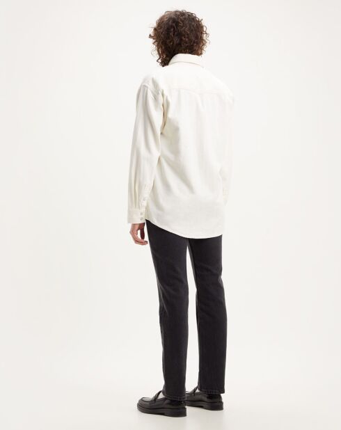 Chemise en Coton & Chanvre Dorsey XL oversize Western écrue