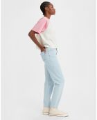 Jean 80'S Mom taille haute bleu clair