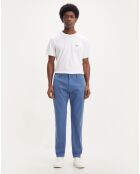 Pantalon Chino en Coton Regular Fit bleu