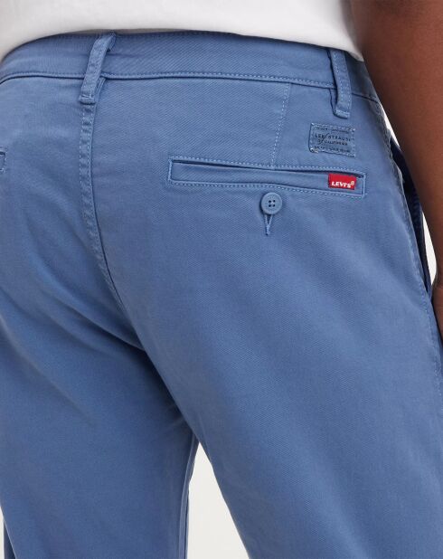 Pantalon Chino en Coton Regular Fit bleu