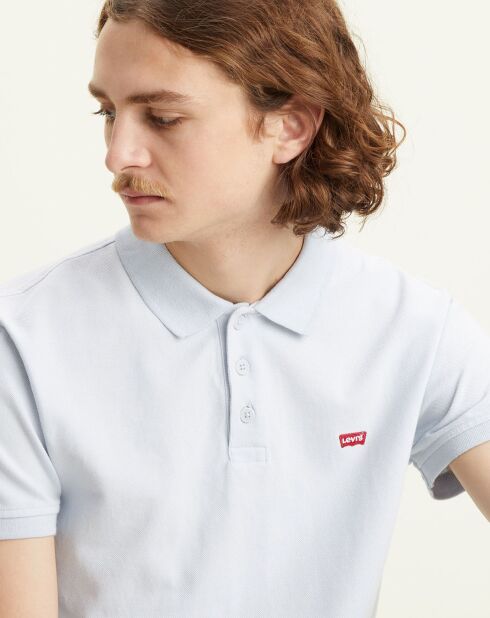 Polo Housemarked en Coton Regular Fit bleu ciel