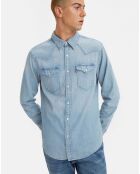 Chemise en Coton & Chanvre Barstow Western Standard bleu clair