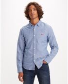 Chemise en Coton Slim Battery bleue