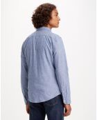 Chemise en Coton Slim Battery bleue