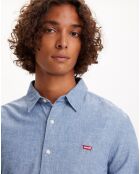 Chemise en Coton Slim Battery bleue