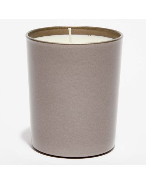 Bougie parfumée verre coloré nacré Ambre - 1 mèche 50h