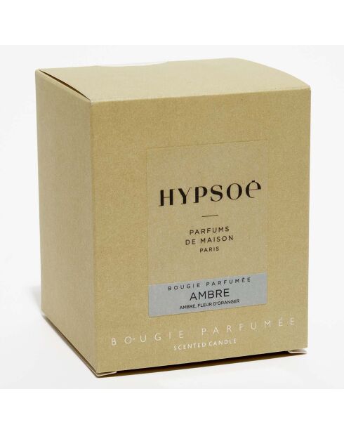 Bougie parfumée verre coloré nacré Ambre - 1 mèche 50h