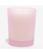 Bougie parfumée verre coloré dépoli Fleurs Banches - 1 mèche 50h