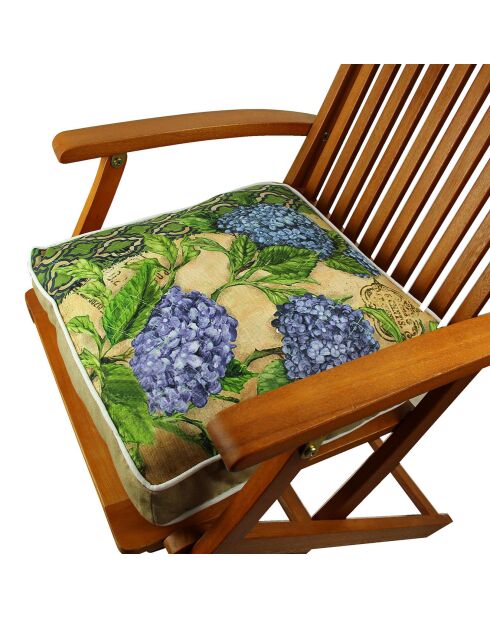 Galette de chaise multicolore - 42x42 cm