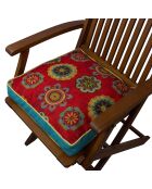 Galette de chaise multicolore - 42x42 cm