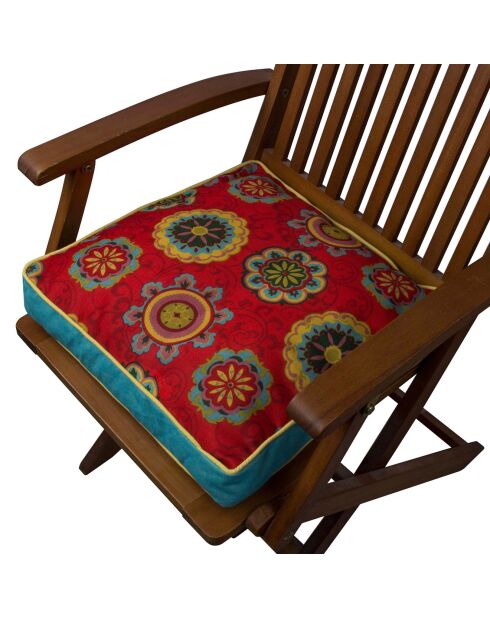 Galette de chaise multicolore - 42x42 cm