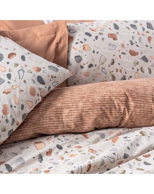 Set copripiumino Oniks caramello/bianco